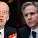 Álvaro Leyva y Antony Blinken, secretario de Estado de Estados Unidos.