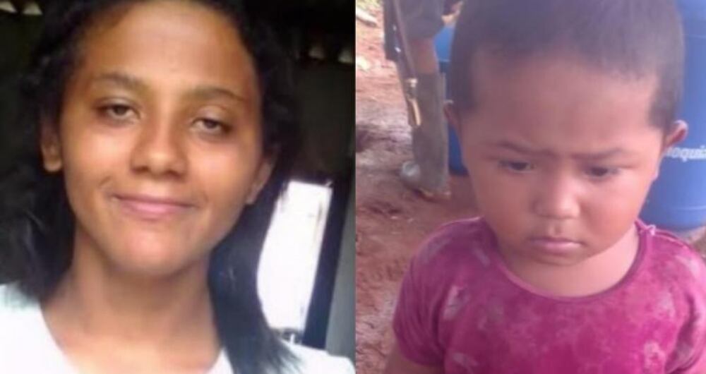 Madre e hijo desaparecidos en El Bagre, Antioquia. Fotografía autorizada para publicar por la Personería de El Bagre, tras denuncia de familiares de las presuntas víctimas.