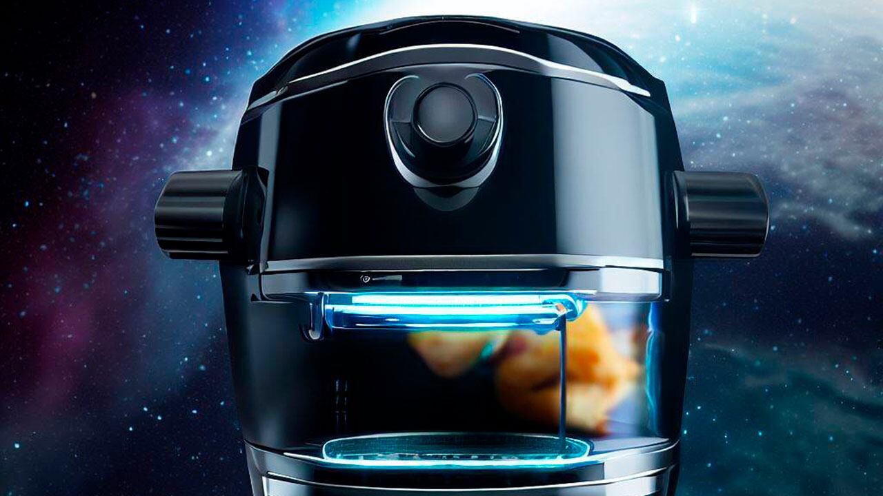 Ilustración de una freidora de aire espacial.