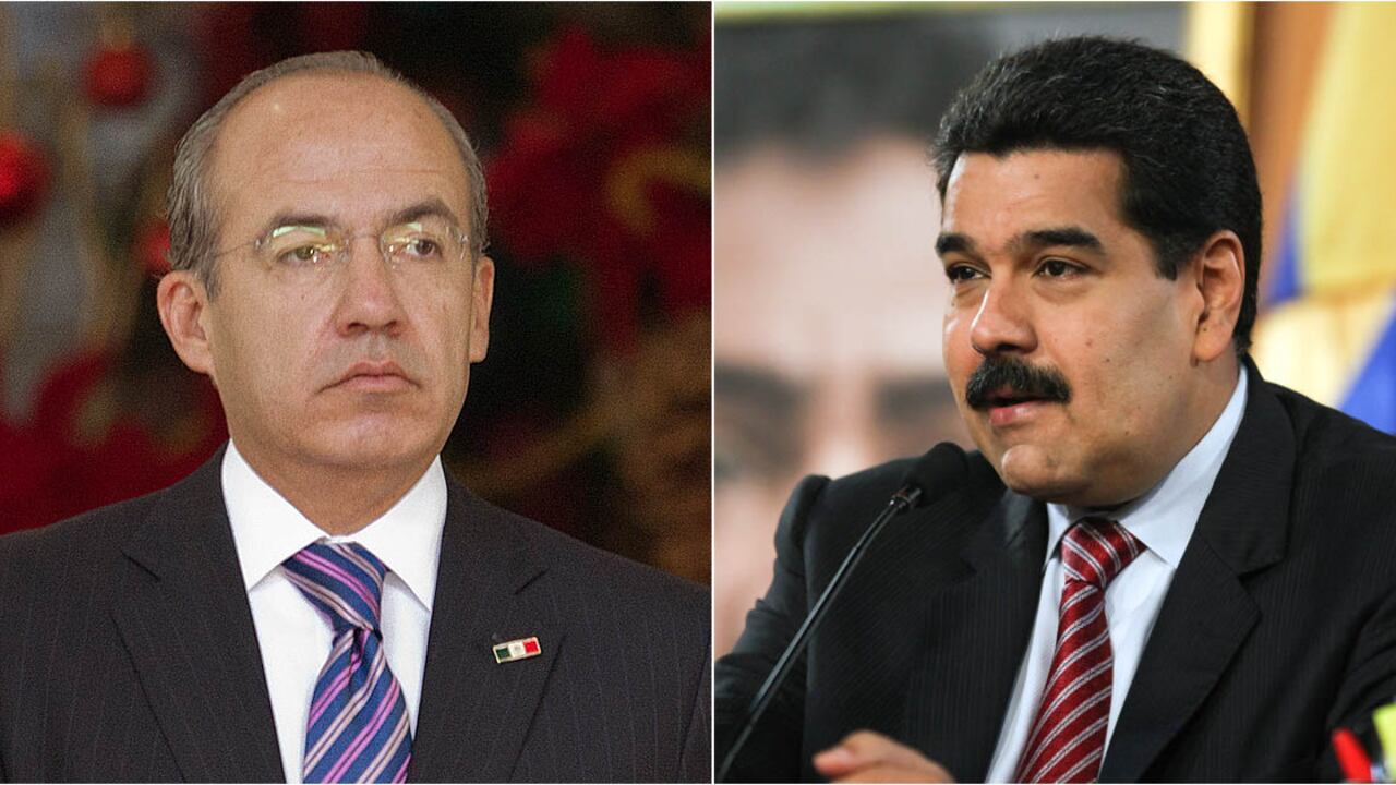 Felipe Calderón y Nicolás Maduro.