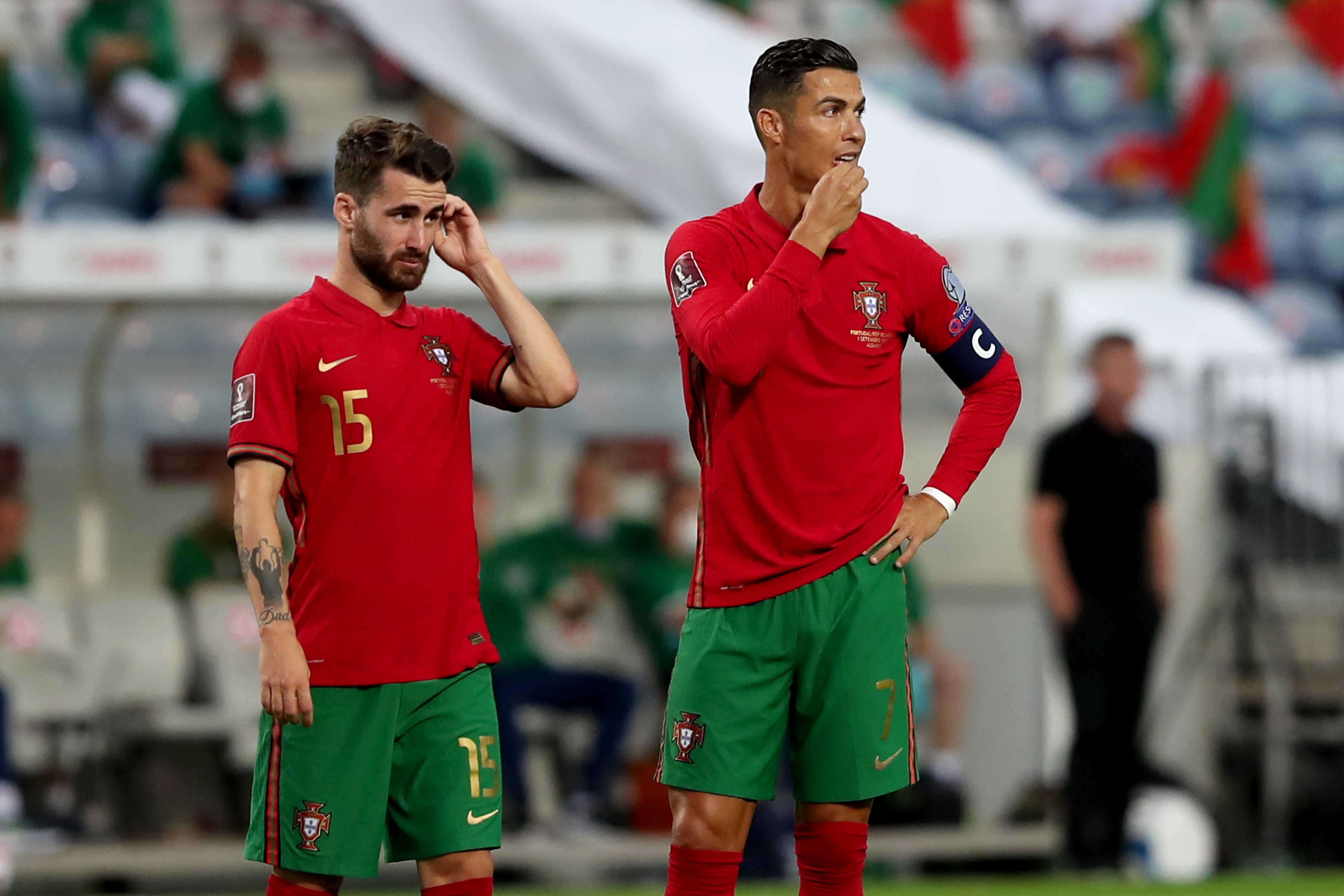 Rafa Silva junto a Cristiano Ronaldo en la Selección de Portugal.
