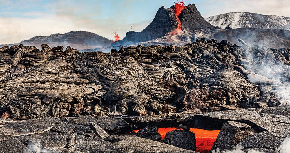 En Islandia, la lava convive con los glaciares.