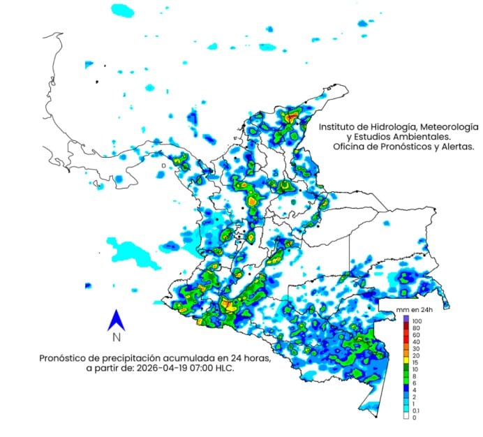 Pronóstico del tiempo 19 de abril