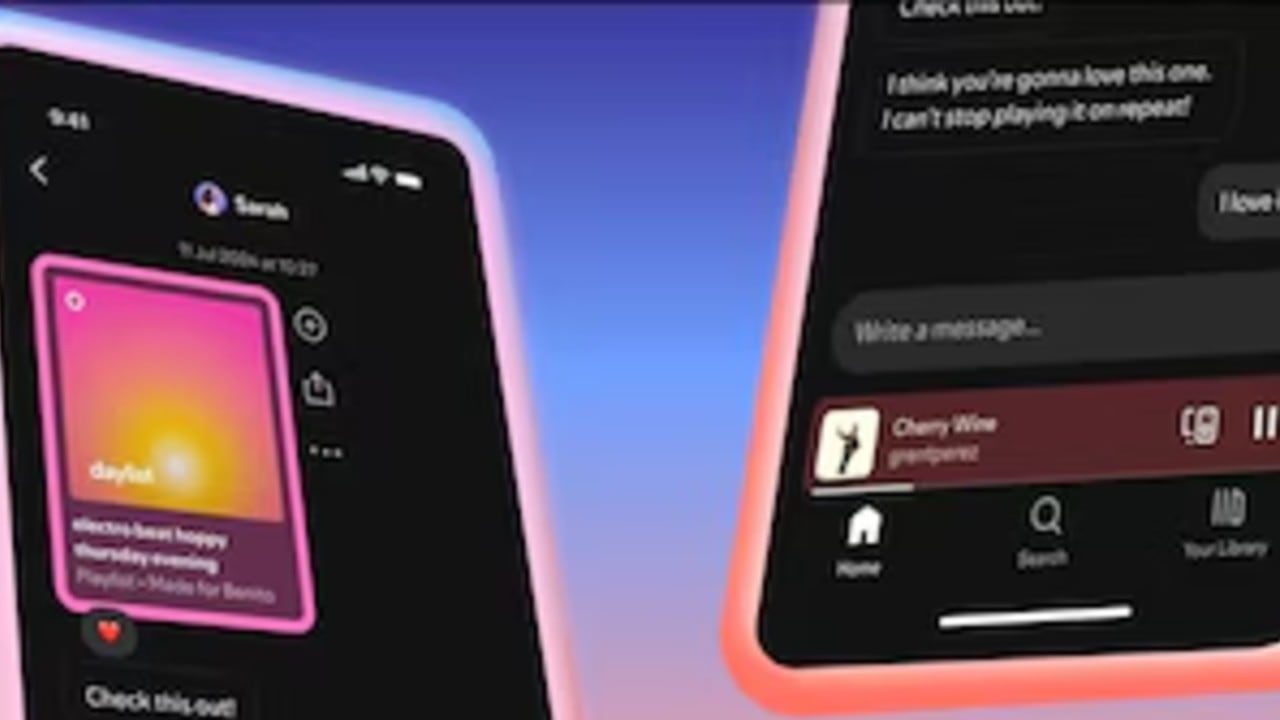 Nueva función de Mensajes en Spotify.