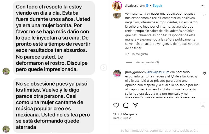 Varios usuarios criticaron a Diva por exponer a la mujer que le envió un mensaje privado.