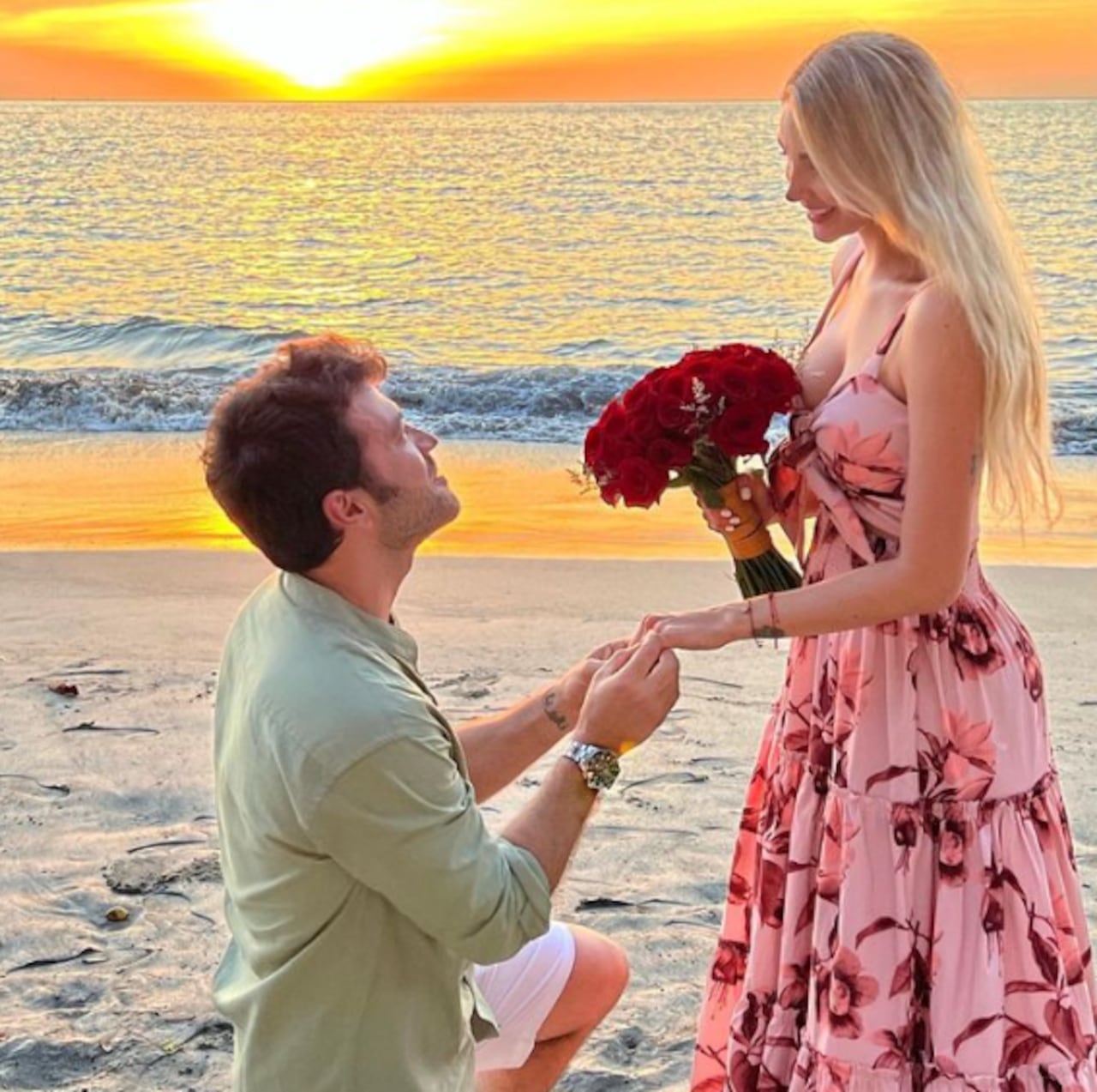 Melina Ramírez y Juan Manuel Mendoza cuando se comprometieron.