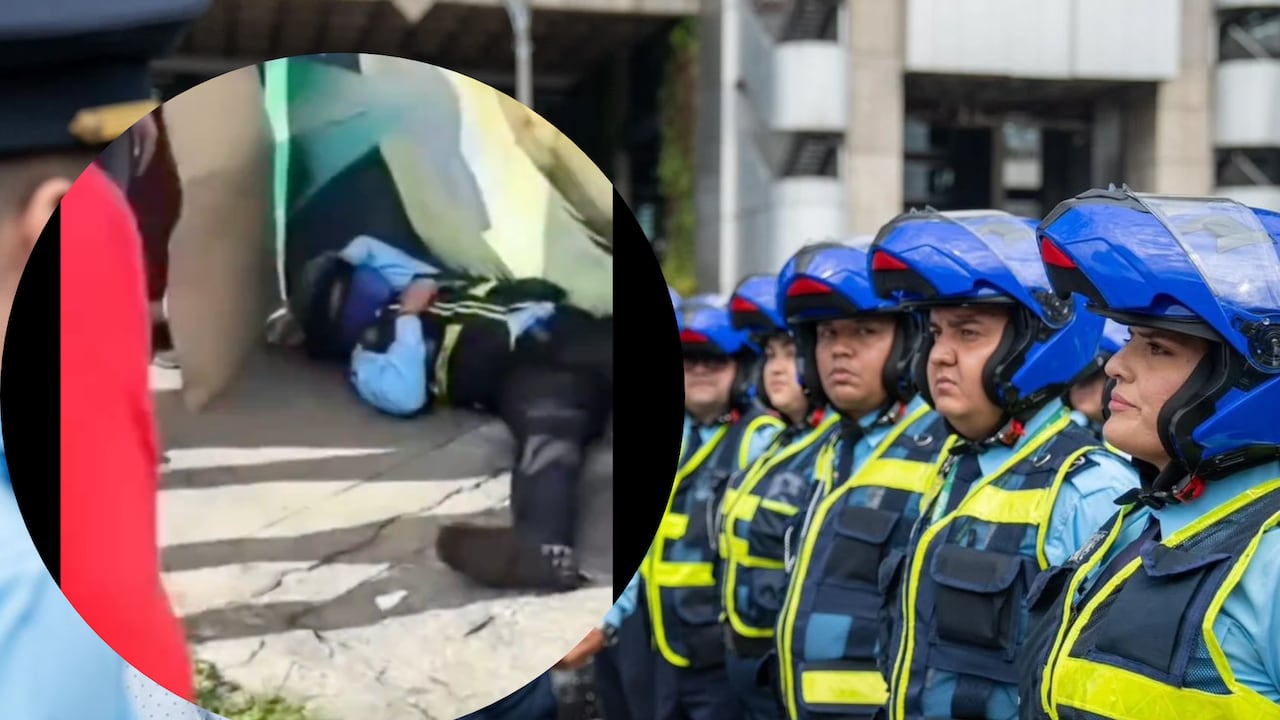 Agente de tránsito golpeado en Itaguí por el hijo de un conductor al que le impuso una multa.
