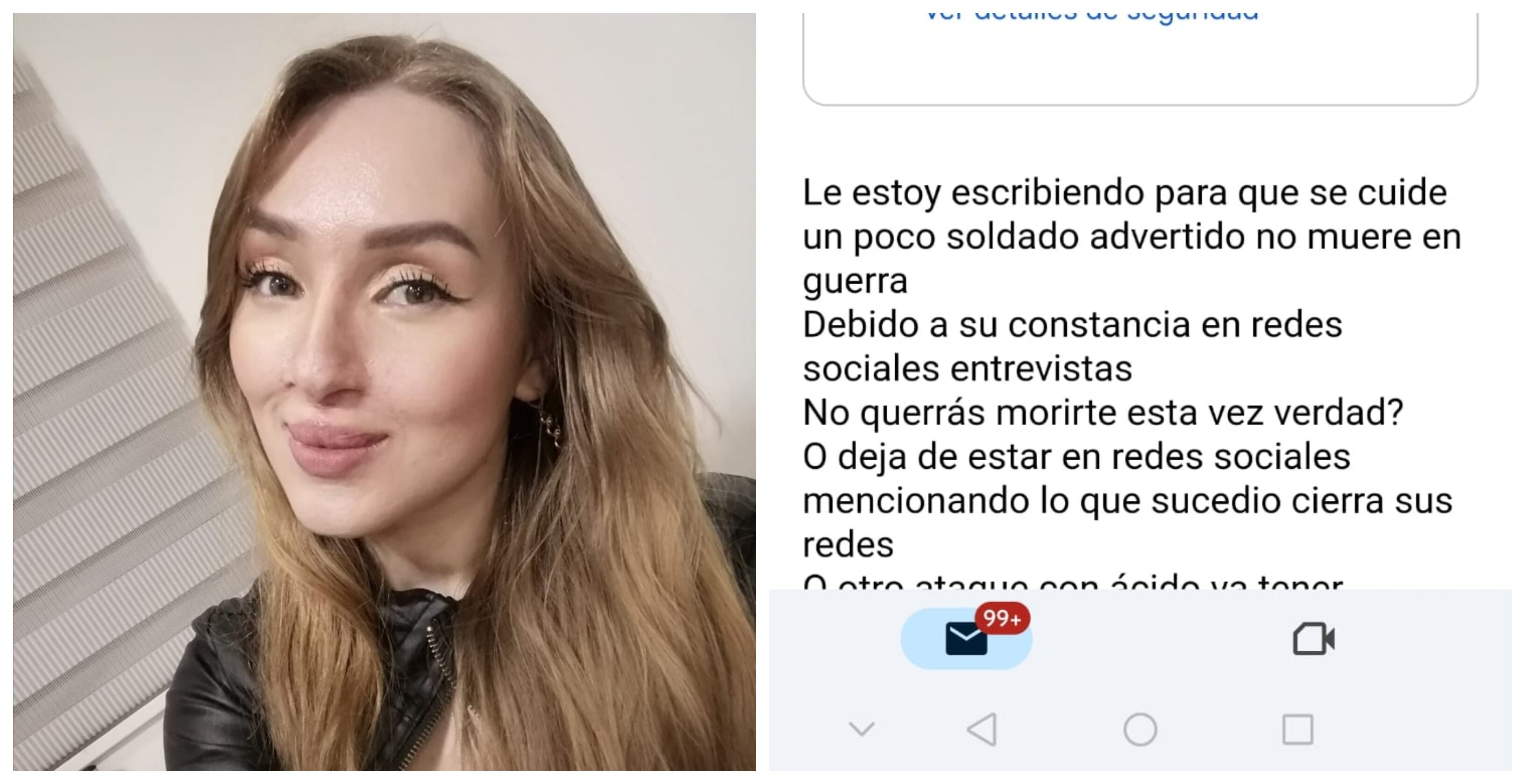 Lucía Tamayo mujer víctima de ataque con ácido ahora denuncia amenazas de muerte