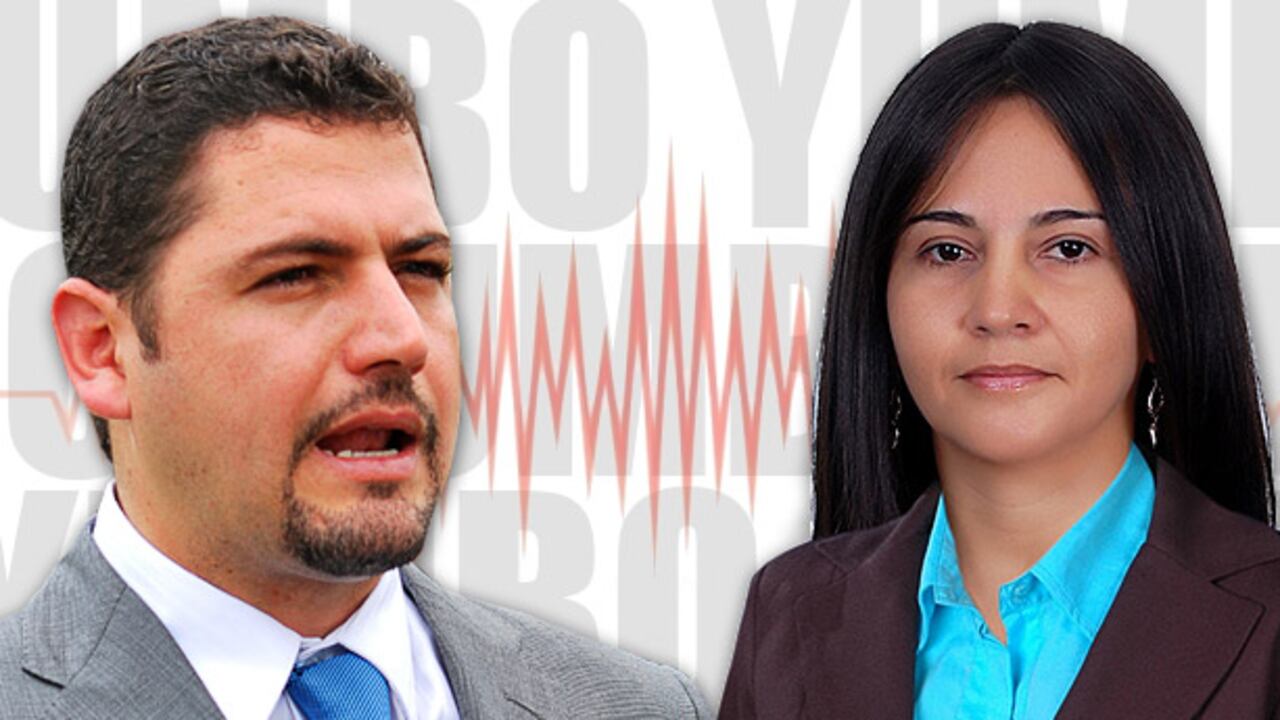 El alcalde de Yumbo Valle, Fernando David Murgueitio y concejala Solanyel Nieto Zárate