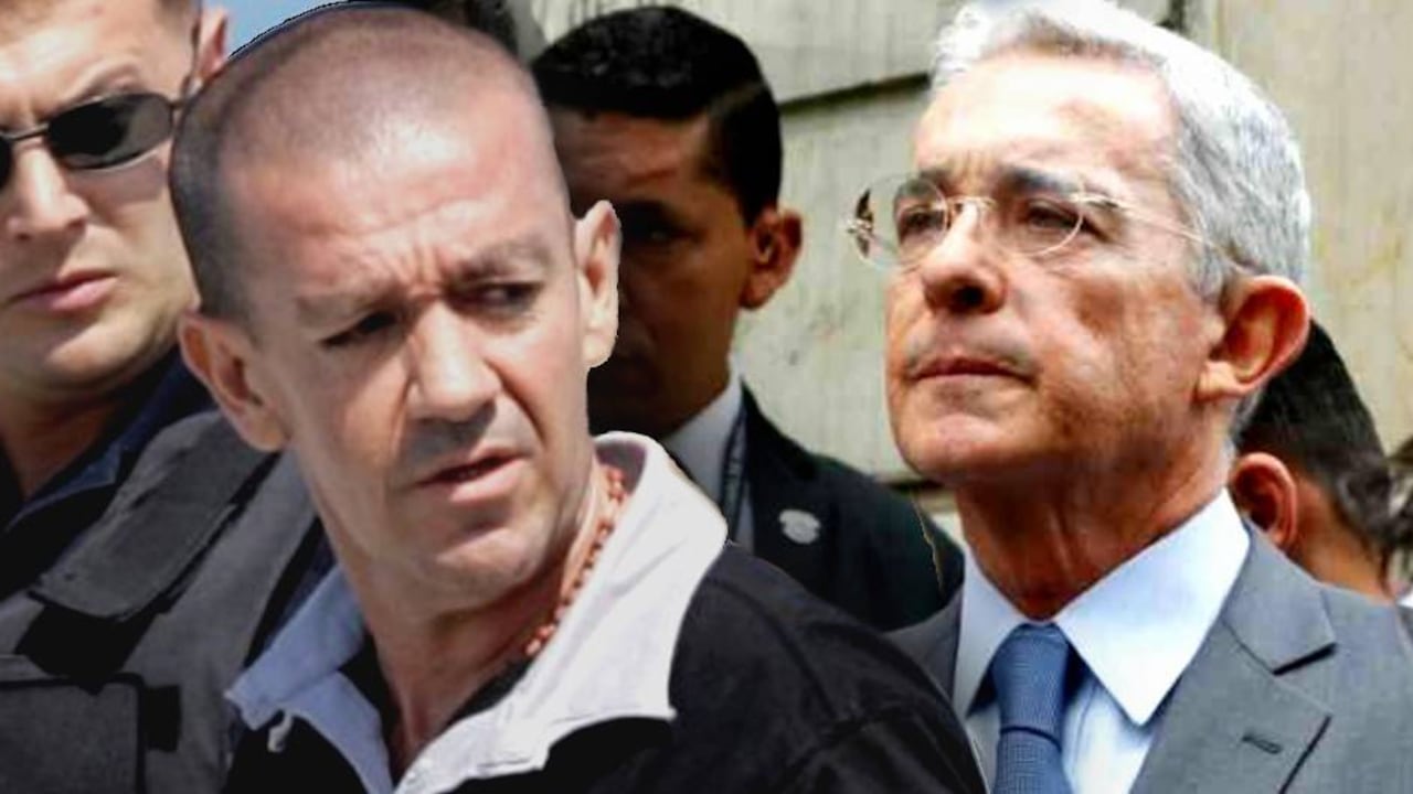 Juan Carlos Sierra, exparamilitar, y el expresidente Álvaro Uribe