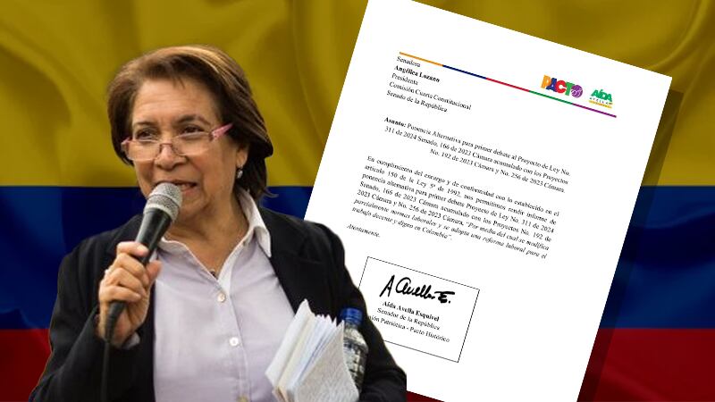 Senadora Aída Avella presenta ponencia alternativa de la reforma laboral: recargos del 100%, jornada hasta las 6 p.m. y alivios a microempresarios