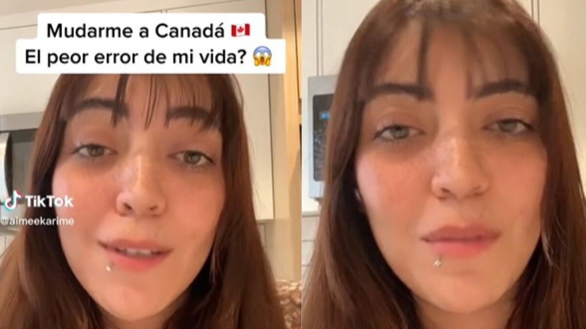 La joven mexicana afirmó que no soporta vivir en Canadá sin la compañía de sus seres queridos. Foto: Captura TikTok @aimeekarime.