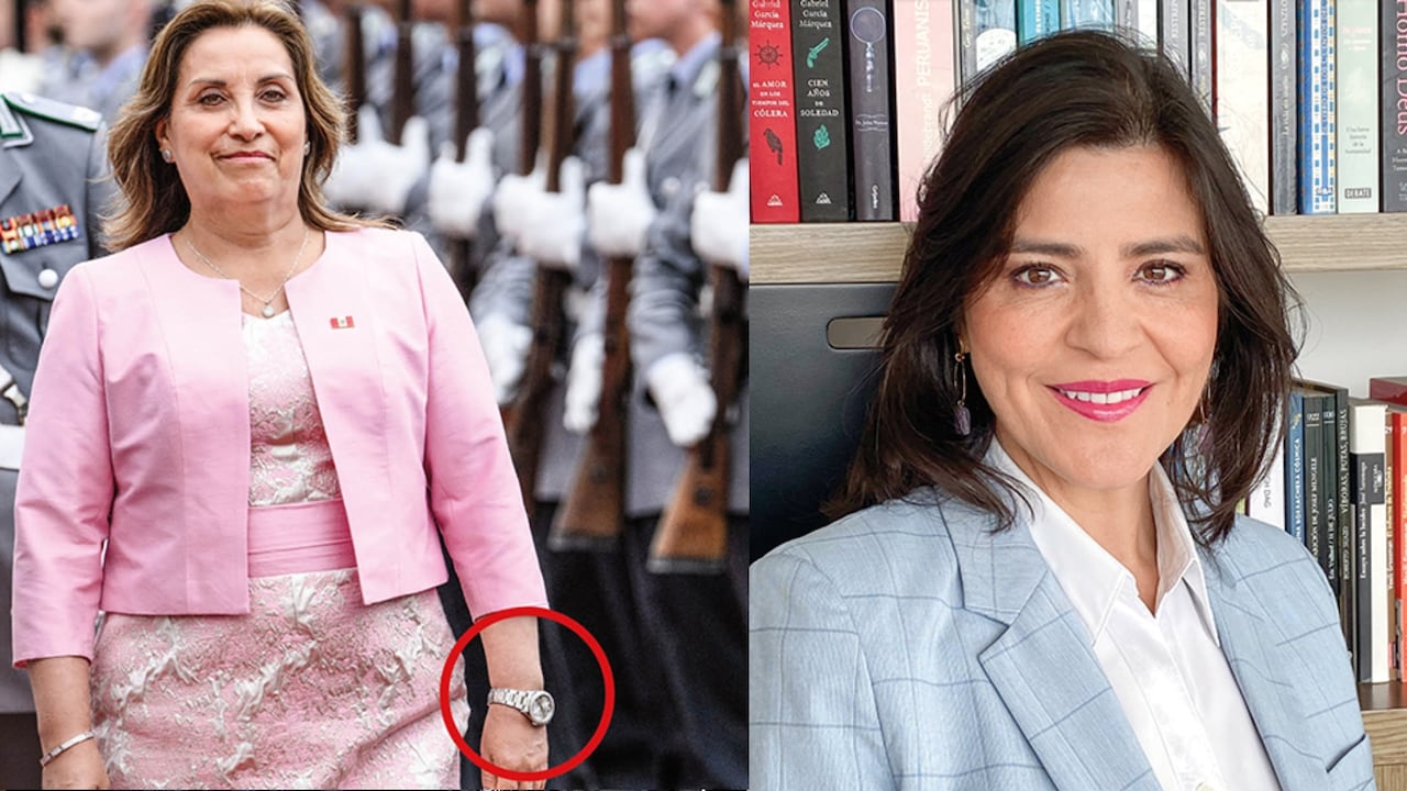 Clara Elvira Ospina y Dina Boluarte.