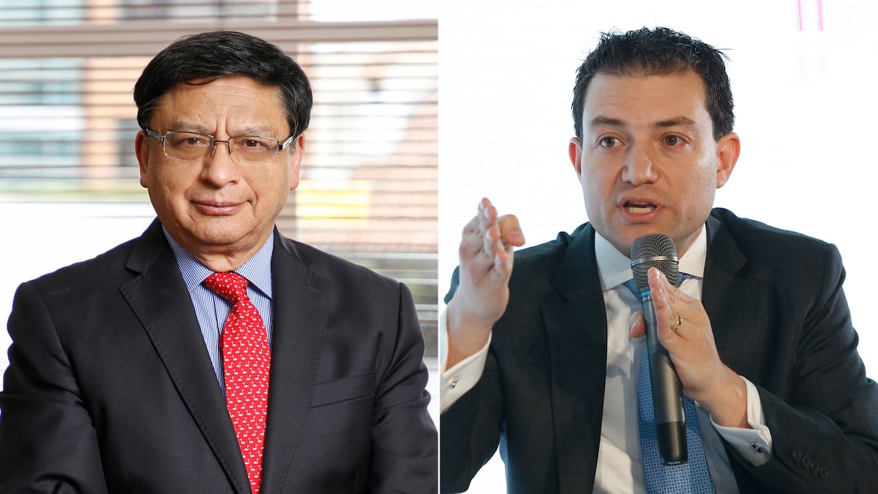 El magistrado de la Corte constitucional Jorge Enrique Ibáñez y el excontralor Carlos Felipe Córdoba.
