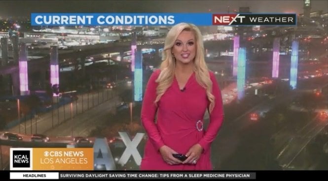 Alissa  Carlson presenta el clima