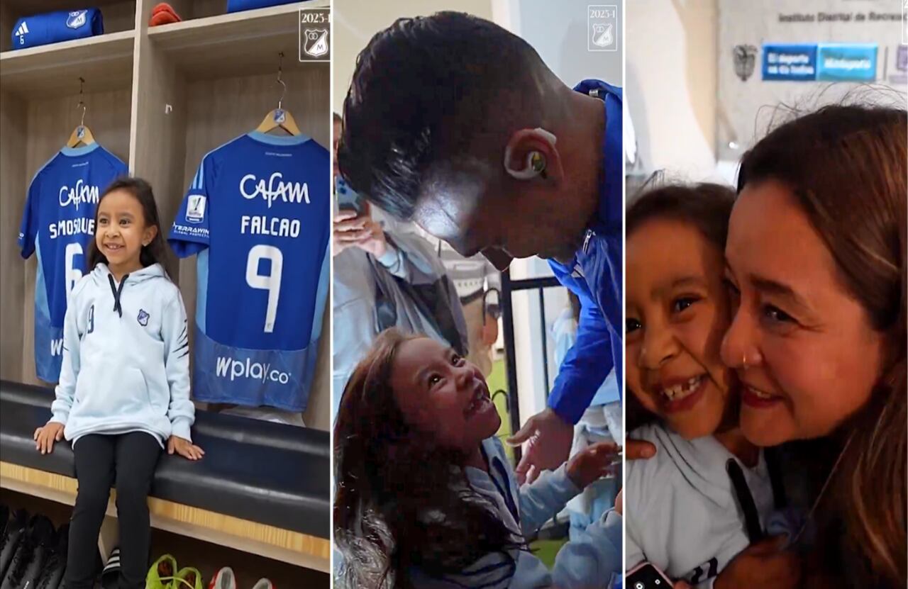 Salomé Basto vivió un momento inolvidable al conocer a Falcao García, su gran ídolo, gracias al apoyo de Millonarios.