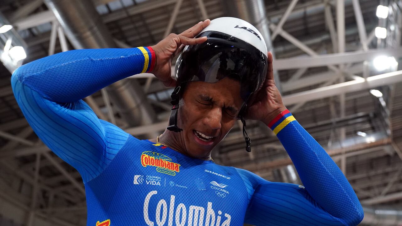 Kevin Quintero celebrando su victoria en Glasgow.