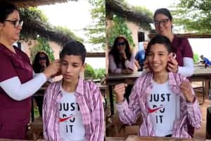 La reacción del menor de edad se volvió viral en las redes sociales.