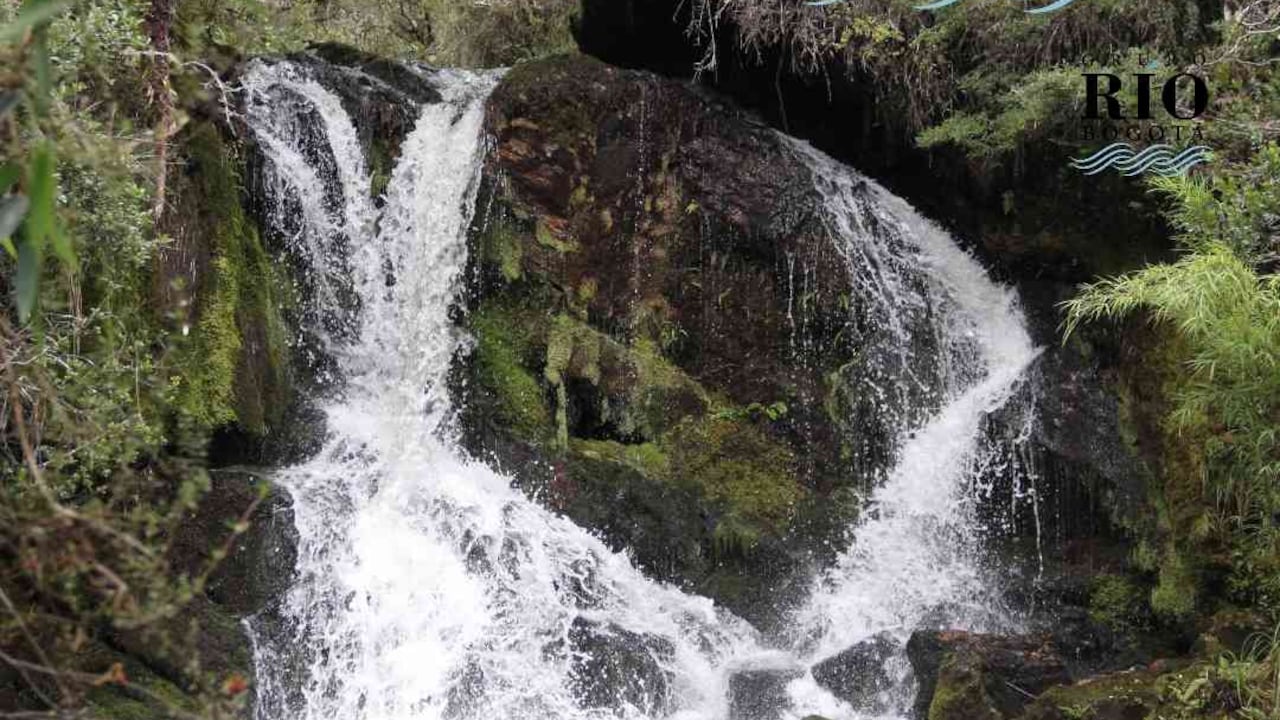 La cascada La Nutria se encuentra inserta en el páramo de Guacheneque y forma parte del nacimiento del río Bogotá
