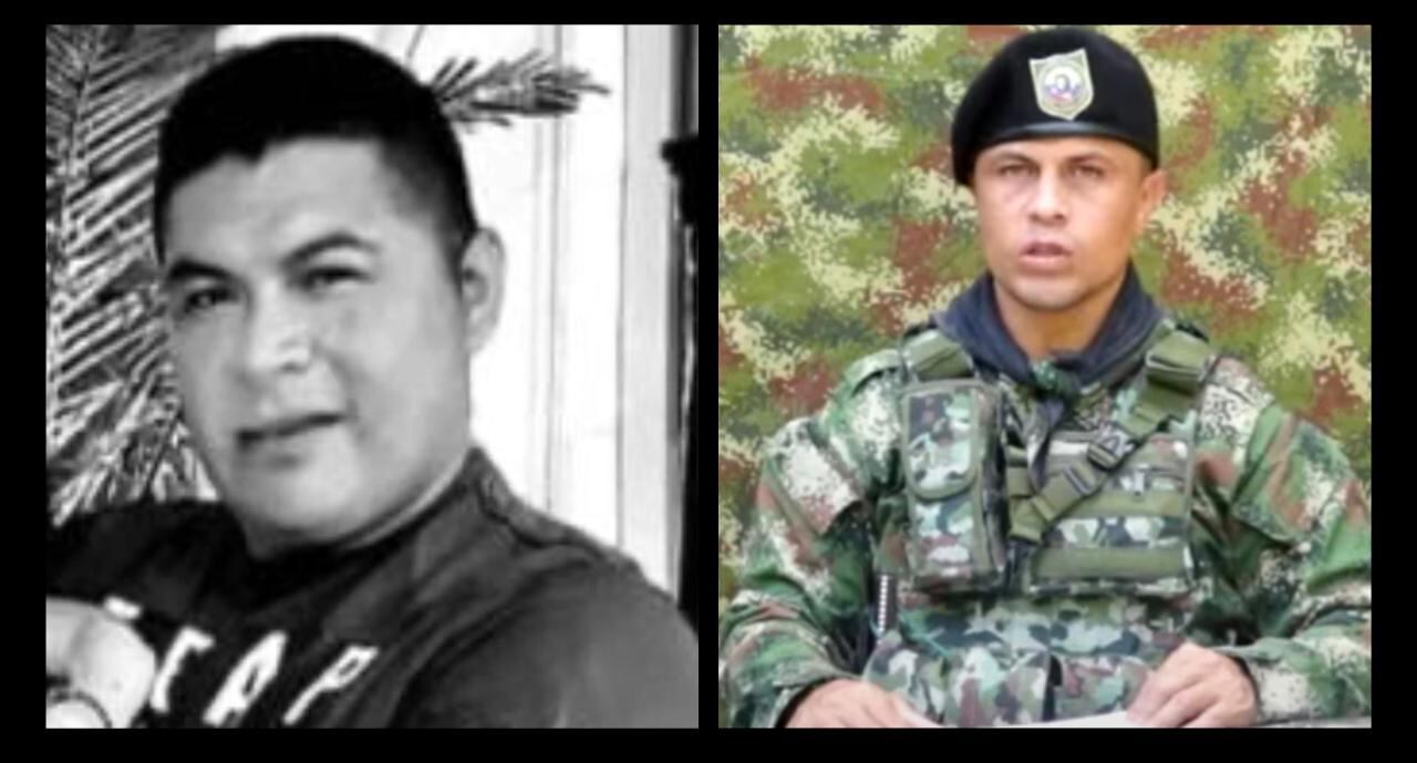 Según un informe de inteligencia de la Fuerza Pública, alias Cholinga (izq) y alias Marlón, cabecillas del Estado Mayor Central, habría llamado parasito a Iván Mordisco y estarían buscando la manera de asesinarlo.