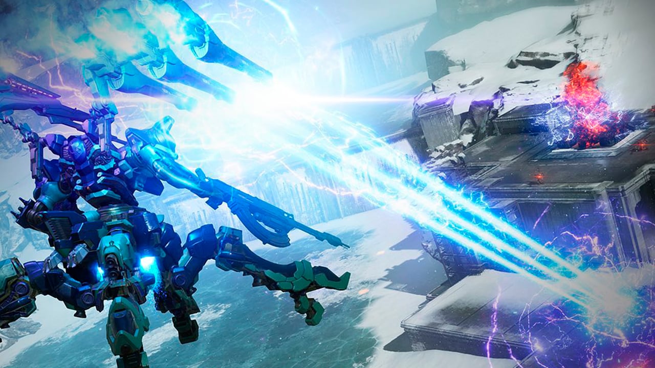 En Armored Core 6 es posible usar diferentes tipos de armas, incluyendo espadas láser.