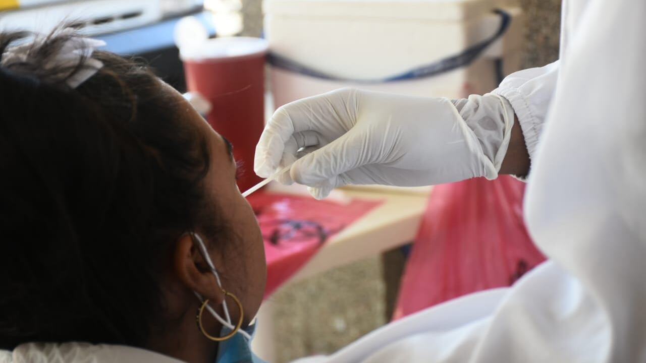 Jornada de pruebas de covid-19 en el municipio de Luruaco, en el Atlántico.