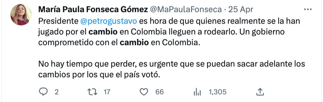 Trino de María Paula Fonseca Gómez.