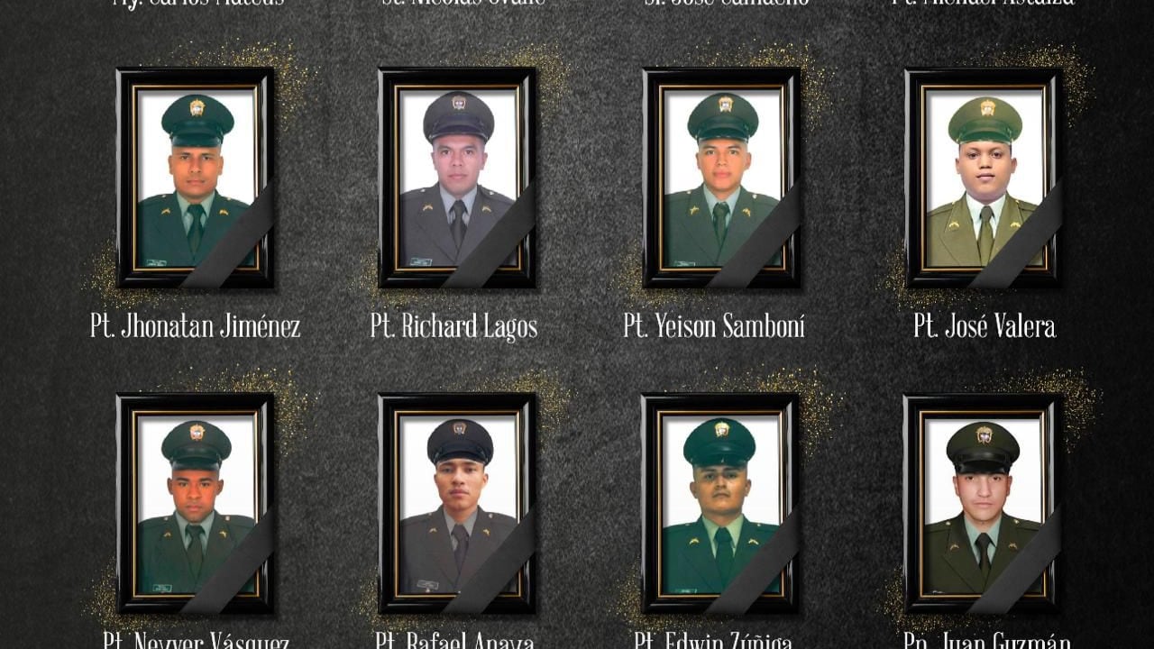 Los policías fueron asesinados cuando adelantaban operativos de erradicación de cultivos ilícitos.