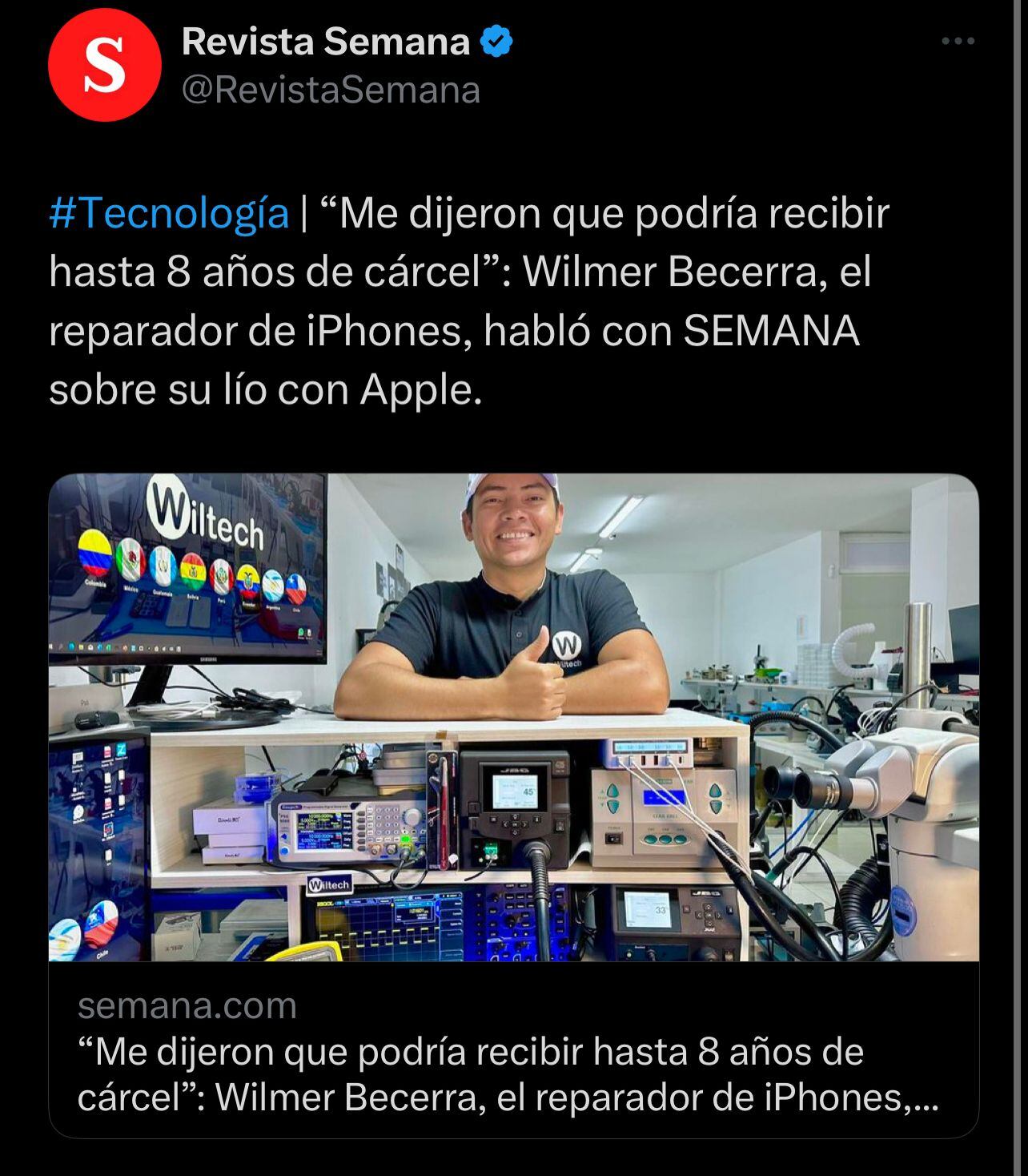 Así se veía antes una publicación en X de una noticia.