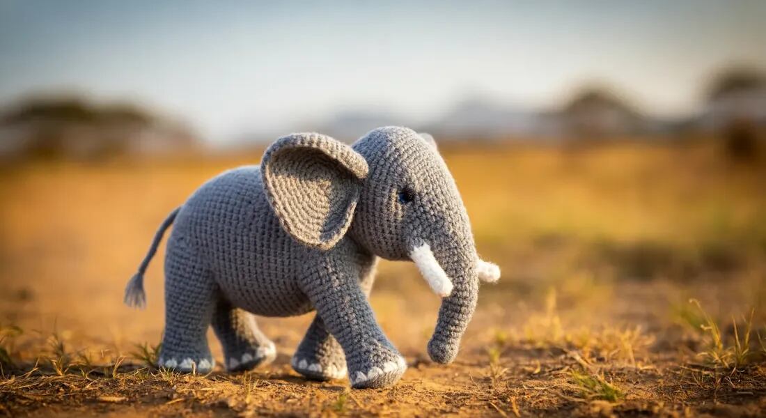 Imagen de elefante de tela creado con la IA Imagen-3 de Google