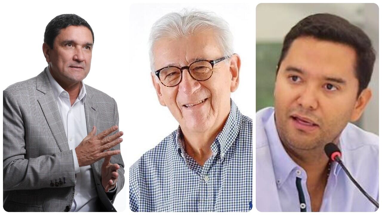 Los exalcaldes Juan Carlos Cárdenas, Jairo Yáñez y Mello Castro.