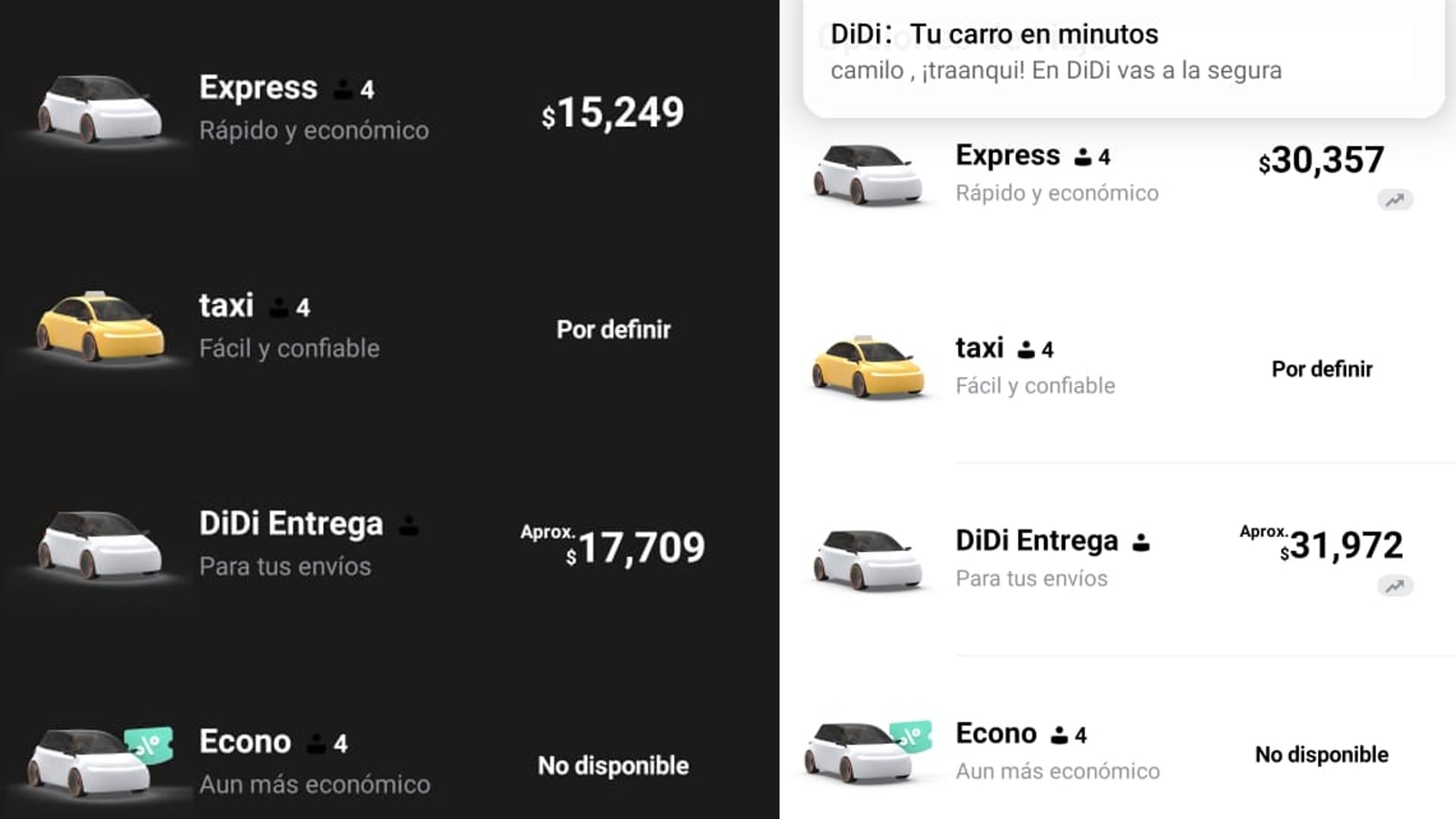 Las tarifas dinámicas en las aplicaciones de transporte están disparadas ante el anuncio de los taxistas de irse a paro.