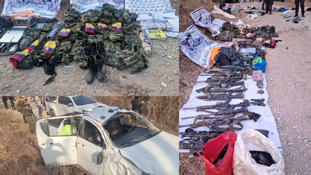Durante la Operación Horus, las autoridades incautaron fusiles, pistolas, drones, granadas improvisadas y otros elementos en zona rural de Chaparral, Tolima.