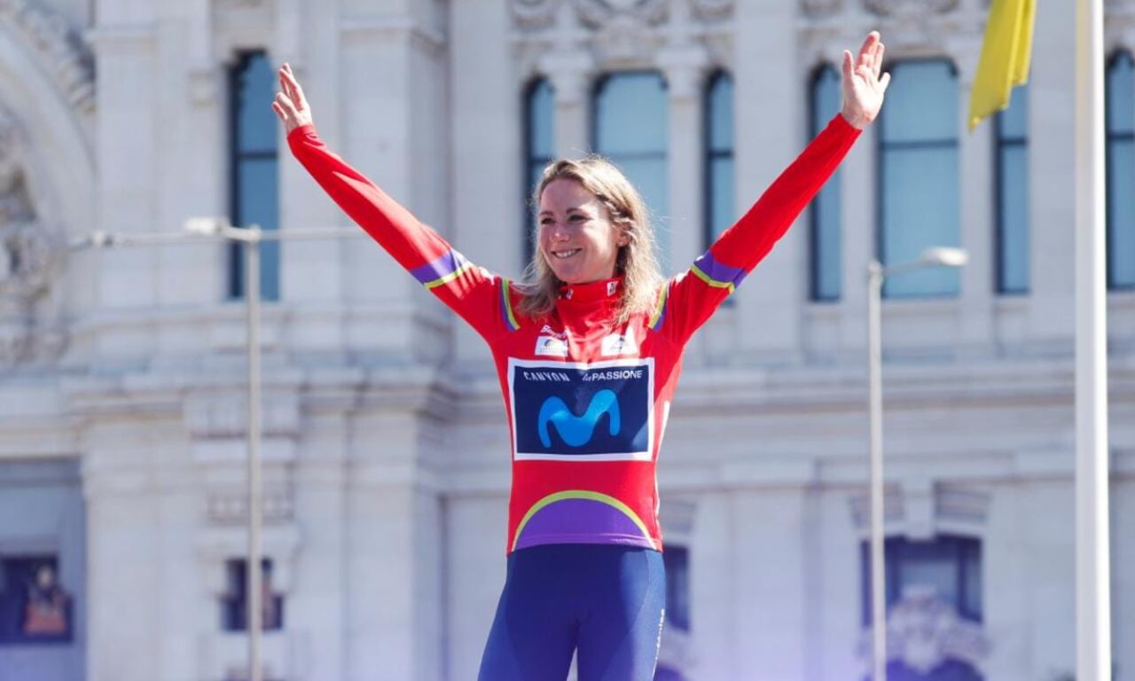 Annemiek Van Vleuten, ganadora Vuelta a España femenina 2022. Foto: Prensa Movistar Team.