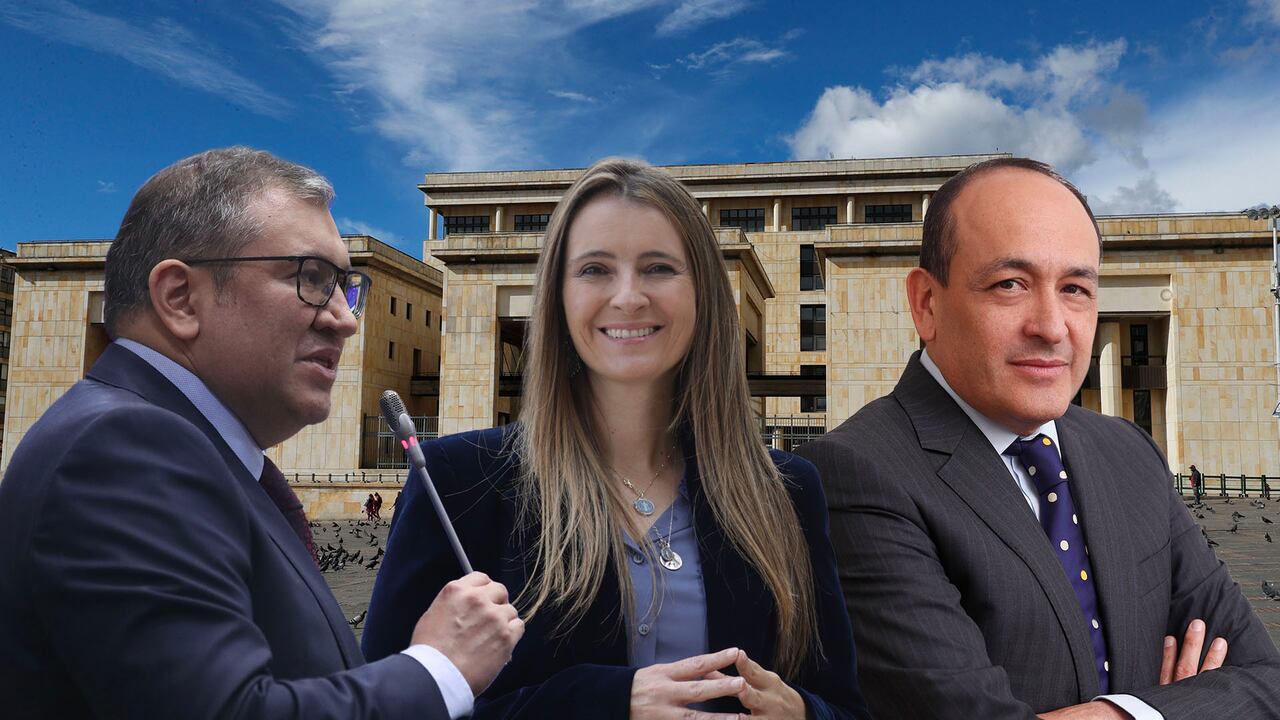 De izquierda a derecha: Miguel Polo Rosero (magistrado), Paloma Valencia (senadora) y Vladimir Fernández (magistrado).