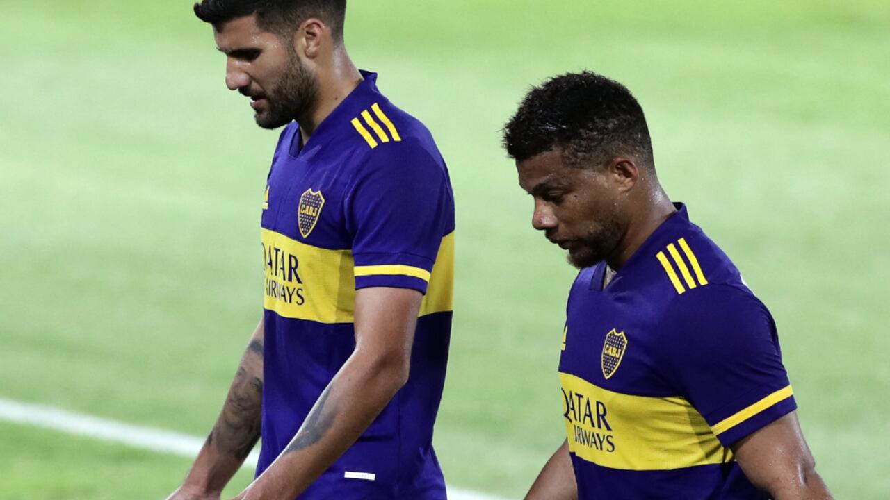 Frank Fabra, tras la derrota de Boca sobre Talleres. Foto: AFP