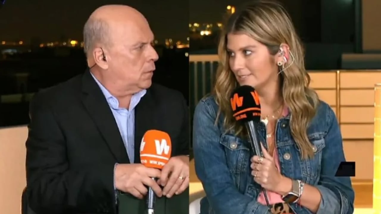 Los dos periodistas se mostraron en "orillas" opuestas en el tema Messi-Cristiano. Foto: Captura Win Sports.