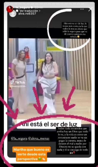 La Segura habla de Martha Isabel Bolaños, por burla de su condición de salud.