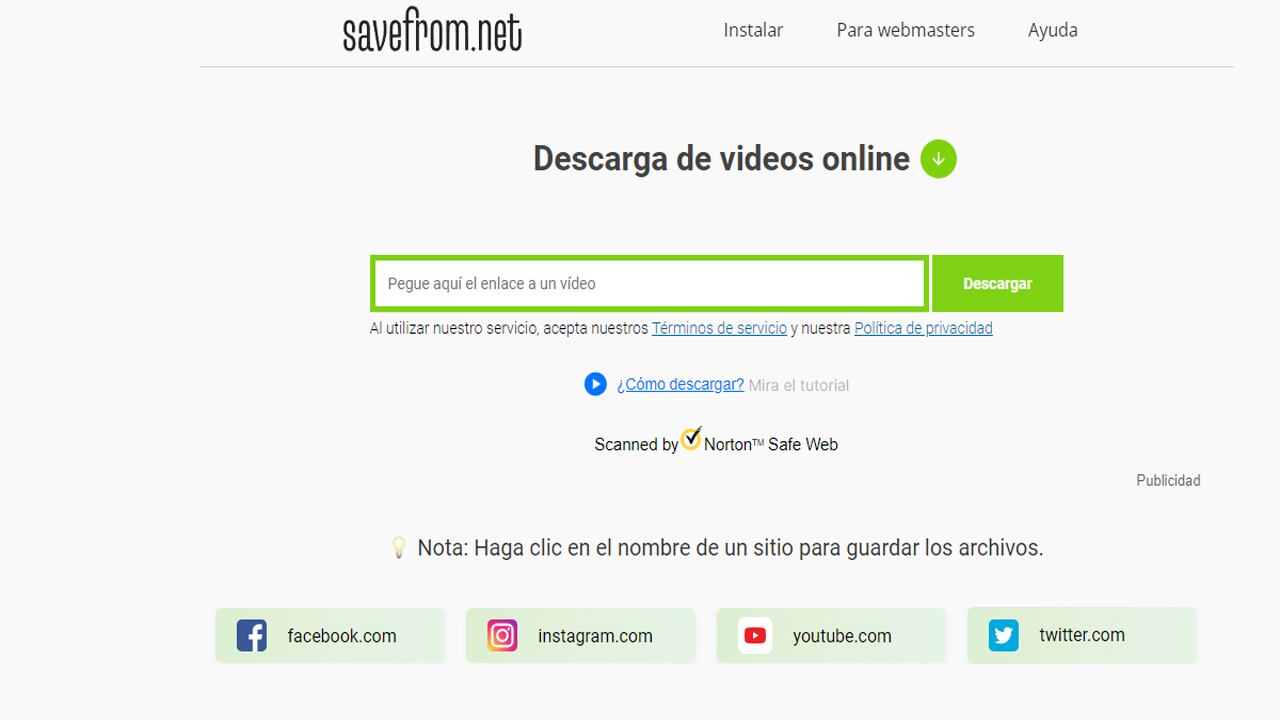 Savefront es uno de los tantos sitios web que permiten bajar videos de redes sociales de forma gratuita.