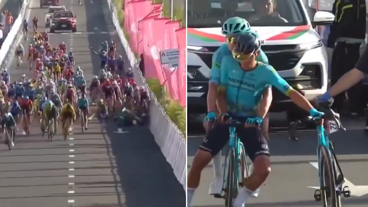 Harold Tejada terminó afectado por una caída