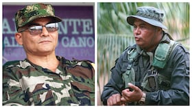 Alias Iván Mordisco y alias Calarcá, cabecillas de las disidencias.
