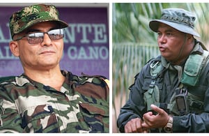 Alias Iván Mordisco y alias Calarcá, cabecillas de las disidencias.