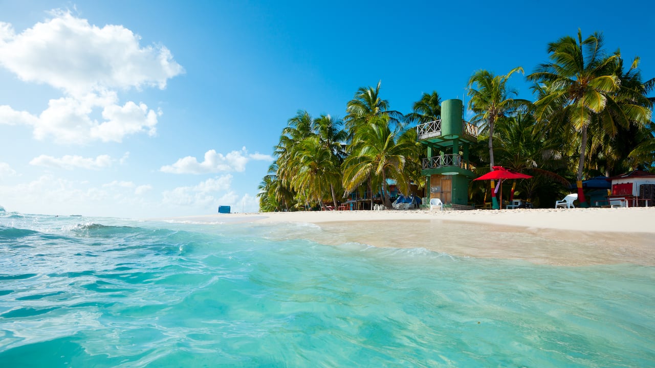 Johnny Cay en el arrecife de la Isla de San Andrés, Colombia, Sur America