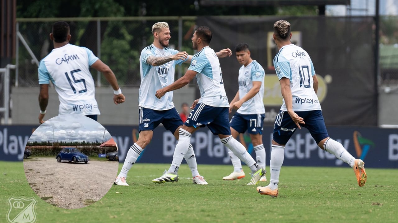 Jugador de Millonarios rompió los esquemas llegando en un Volkswagen escarabajo