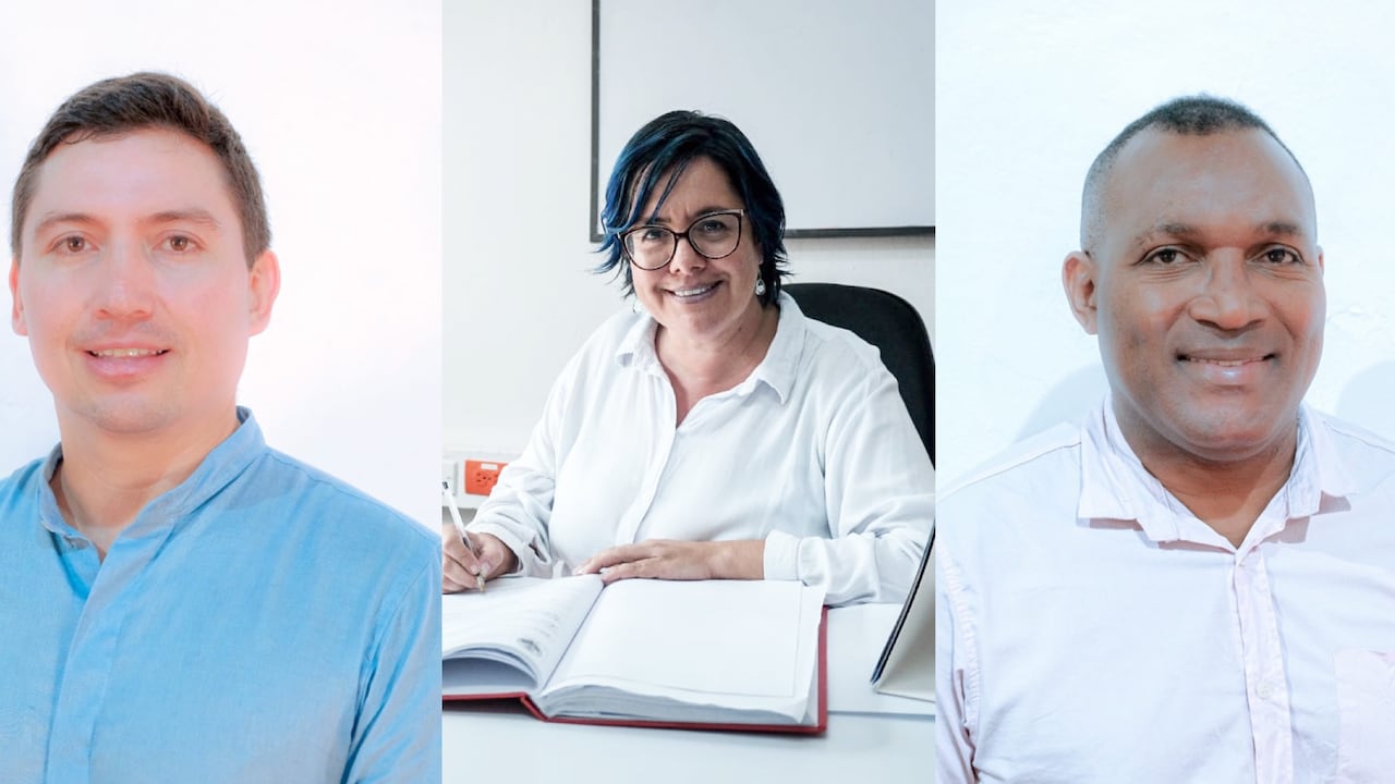 De izquierda a derecha, Carlos La Rota, secretario General del Distrito, Ana María González Forero, secretaria del Interior y Miguel Salgado Padilla, secretario de Participación.