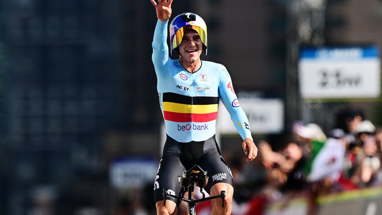 Remco Evenepoel en el Mundial de Ciclismo.