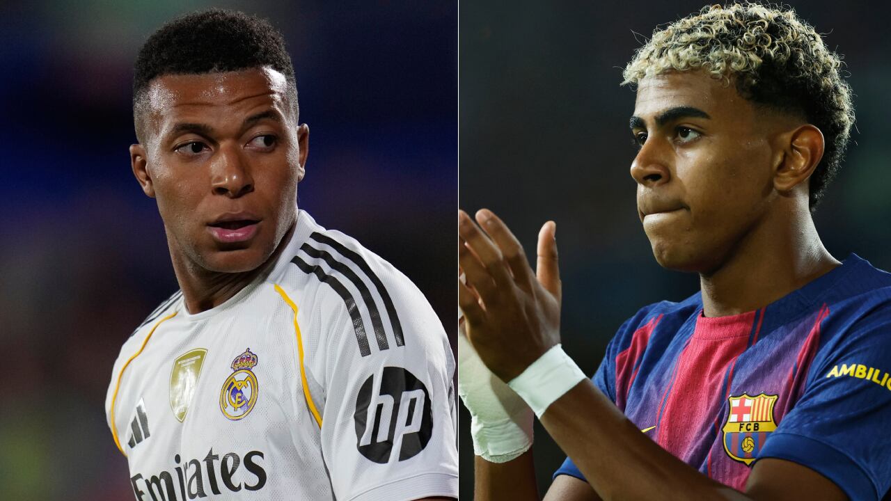 Kylian Mbappé y Lamine Yamal, figuras del clásico Real Madrid vs. Barcelona