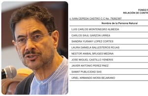 Iván Cepeda y el listado de aportantes a su campaña presidencial de 2025.