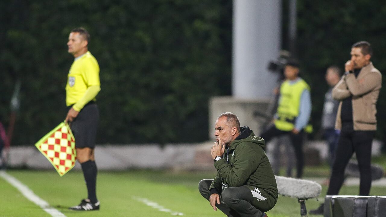 Bogotá. Marzo 8 de 2024. La Equidad enfrenta al Deportivo Cali por la fecha 11 de la liga BetPlay, en el estadio Metropolitano de Techo.(Colprensa - John Paz)