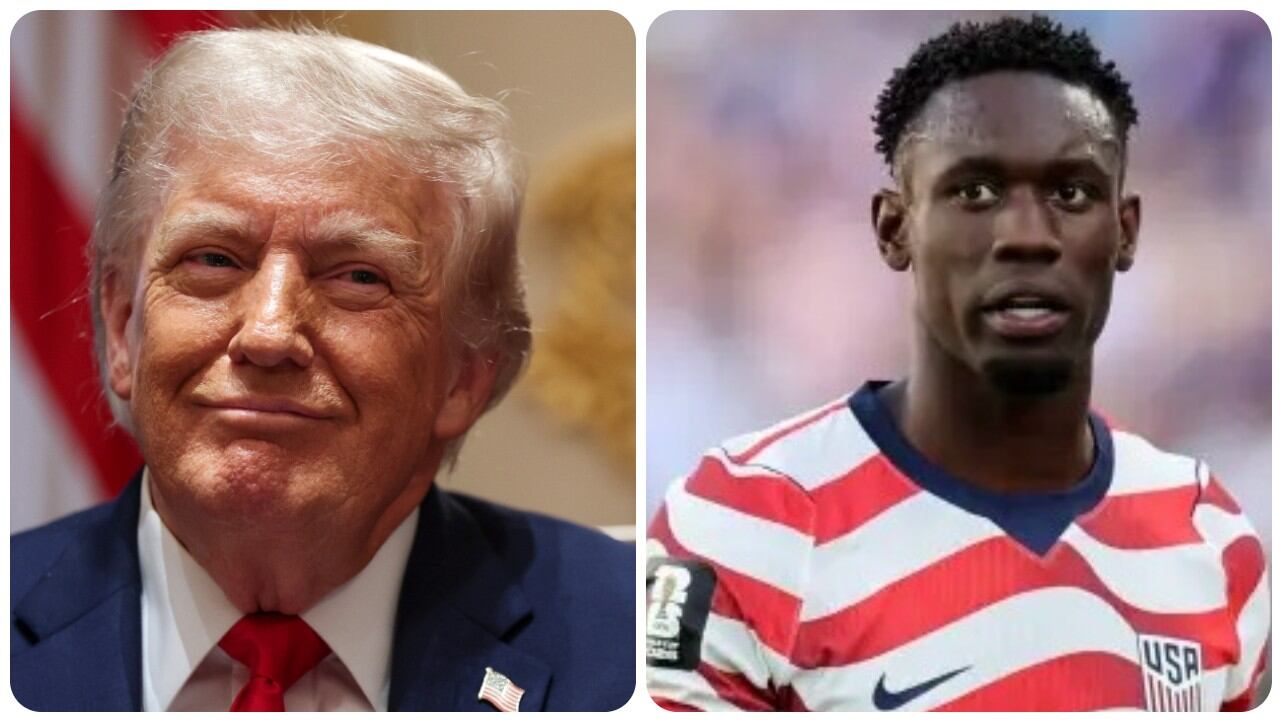 Donald Trump y Folarin Balogun